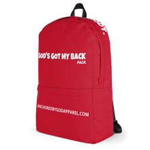 Load image into Gallery viewer, Red God&#39;s Got My Back Backpack
