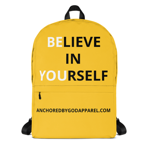Yellow Believe in Yourself Backpack