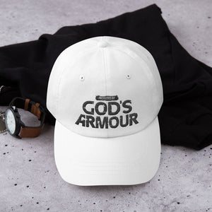 Protected By God's Armour - Dad Hat (White & Black)
