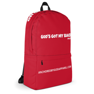 Red God's Got My Back Backpack