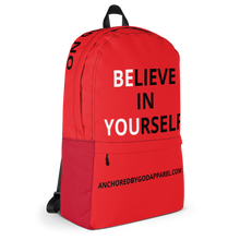 Load image into Gallery viewer, Red Believe in Yourself Backpack