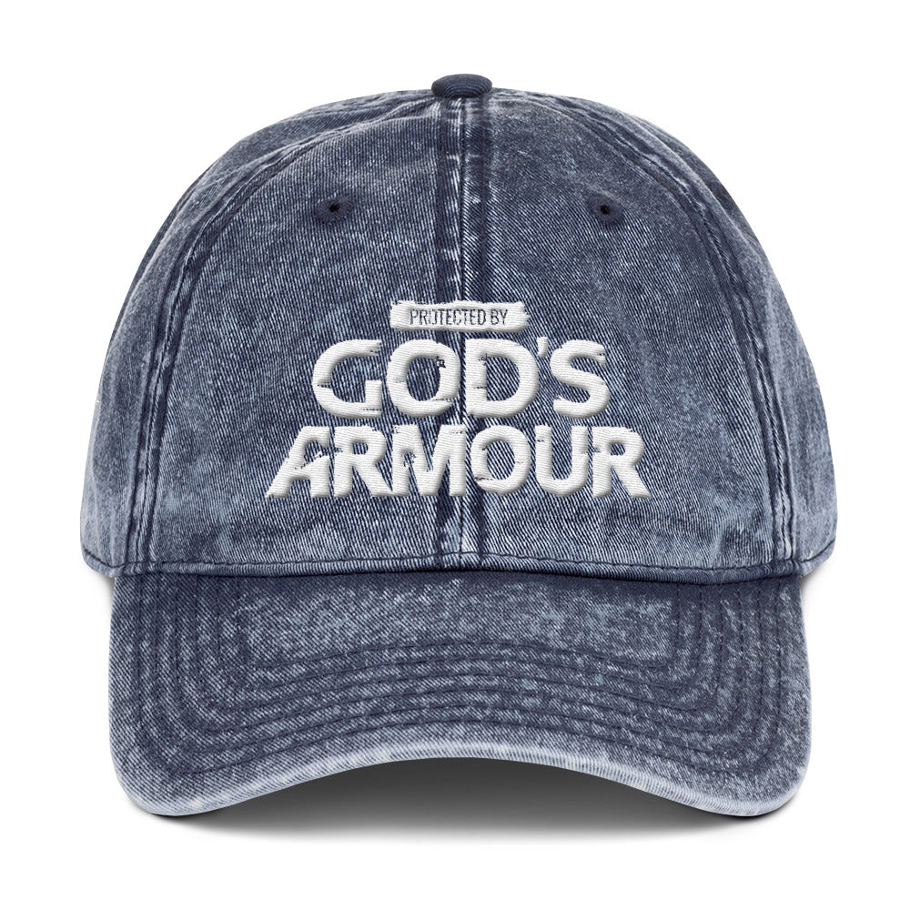 Protected By God's Armour Vintage Cotton Twill Cap