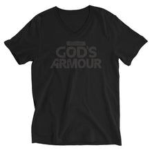 Load image into Gallery viewer, Protected By God&#39;s Armour - Unisex Short Sleeve V-Neck T-Shirt