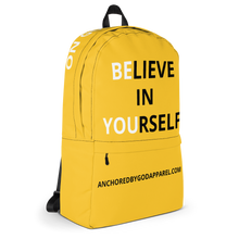 Load image into Gallery viewer, Yellow Believe in Yourself Backpack